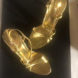 Nine West Gold Heels size 9